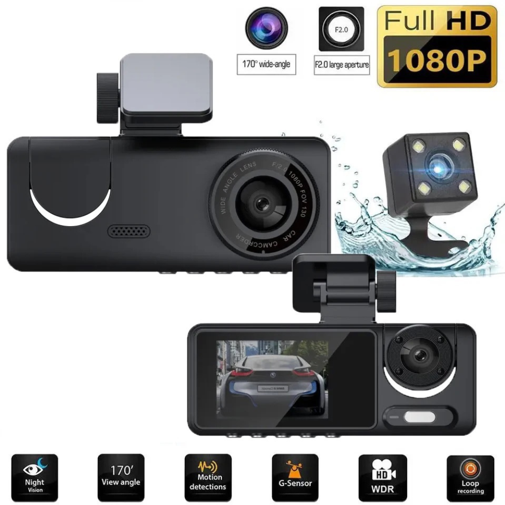HD 1080P Dual Camera Dashcam