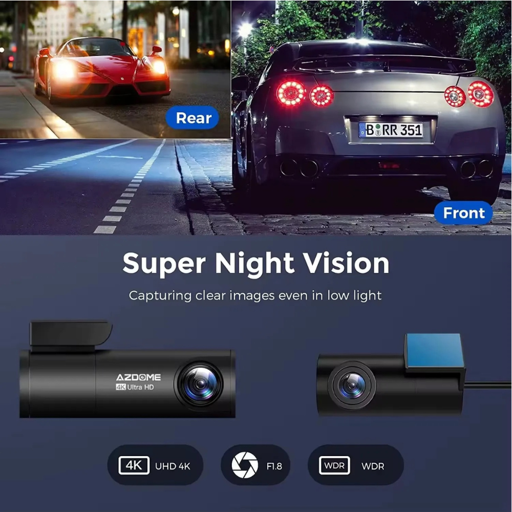 4K Front Rear Dashcam